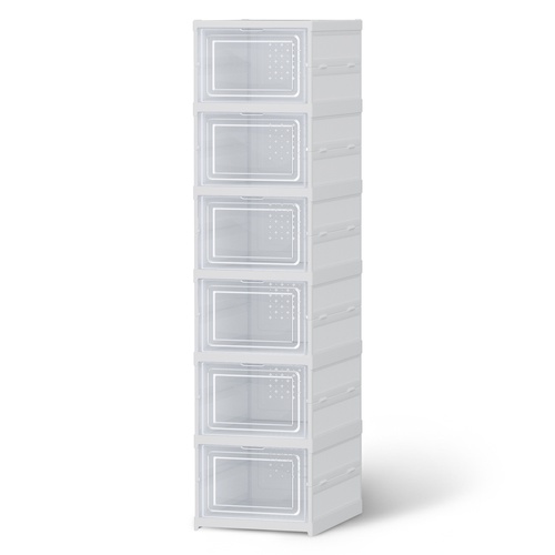 Artiss Foldable Shoe Rack Organizer 6 Tier Storage Shelf Hallway