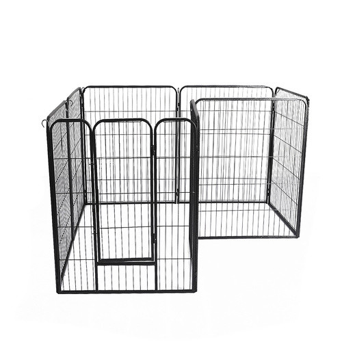 8 Panel Pet Dog Playpen Puppy Exercise Black 2.5kg Mackerel & Lamb - Model-BD93BE