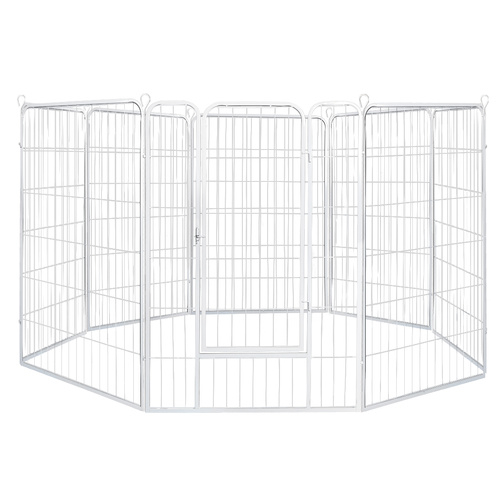 8 Panel 32'' Pet Dog Playpen Puppy White 2.5kg Mackerel & Lamb - Model-31A3FA