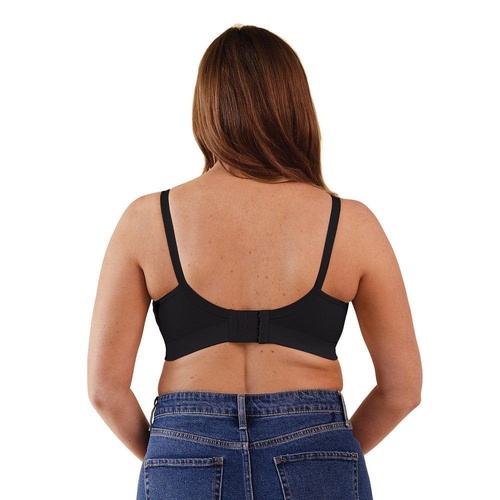 Silk Seamless Sheer Nursing Bra Black S - Model-F64A92