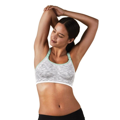 Seamless Rhythm Nursing Bra White Grey Spacedye M - Model-0606B1