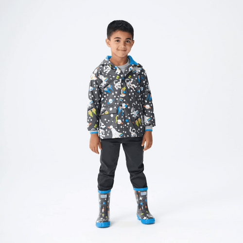 Shiny Kids Rain Boots | Ombre Stars size 8 - Model-7EB209