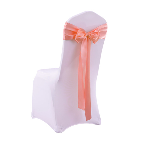 50x Satin Chair Sashes Cloth Cover Wedding Coral - Model-BDF7D1