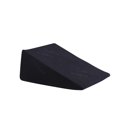 2x Cool Gel Memory Foam Bed Wedge Pillow Black 25x2 - Model-0FE5D2