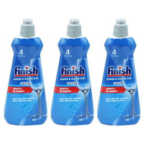 Finish Shine & Dry Regular Rinse Aid 400mL x3