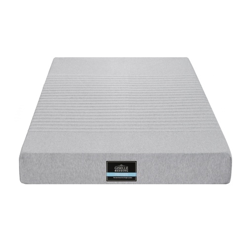 Giselle Bedding Cool Gel Memory Foam Mattress Charcoal 7-Zone Washable Bamboo Cover 15cm King Single