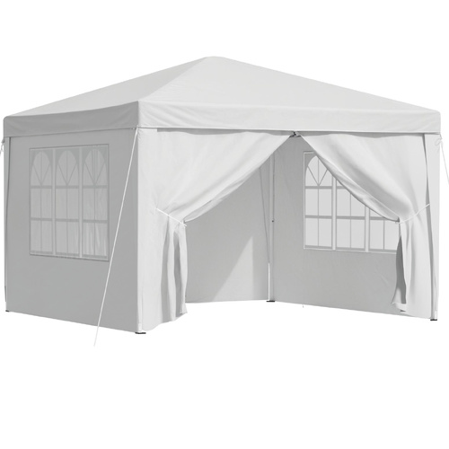 Instahut Gazebo 3x3 Pop Up Marquee Folding Tent Wedding Gazebos Camping Outdoor Canopy White