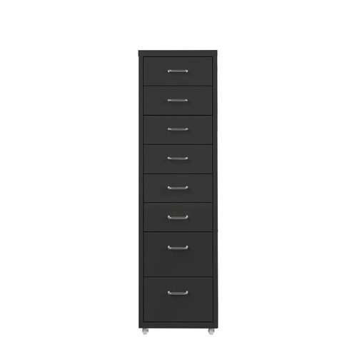 8 Drawer Office Cabinet Drawers Black - Model-FE79A8