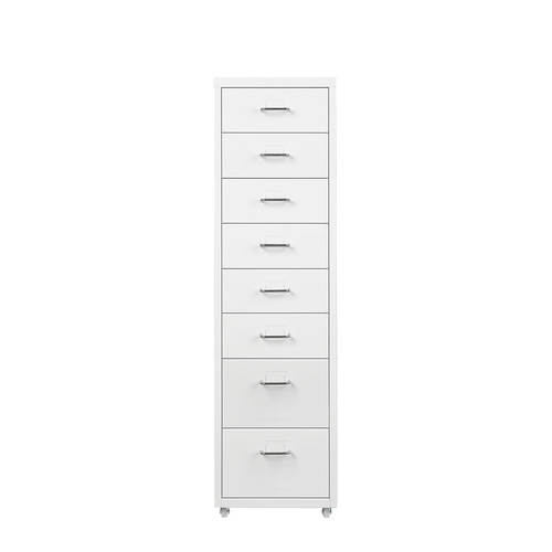 Office Cabinet 8 Drawer Drawers White - Model-2E8175