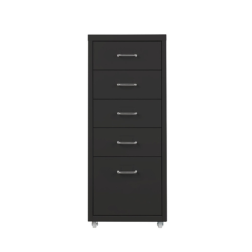 5 Drawer Office Cabinet Drawers Black - Model-0401D9