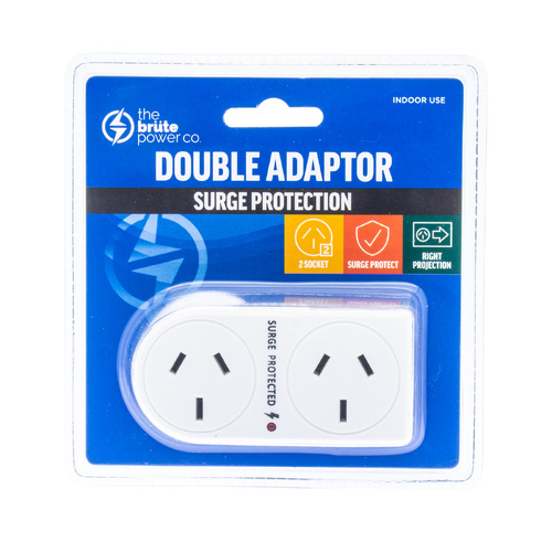 THE BRUTE POWER CO. Double Adaptor - Surge Protection