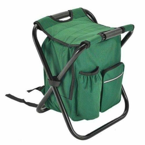 Portable Folding Backpack Chair Camping Stool Cooler Bag Rucksack Beach Fishing 150kg load