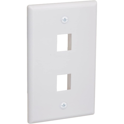 QuickPort outlet Wall Plate face plate, Single Gang White