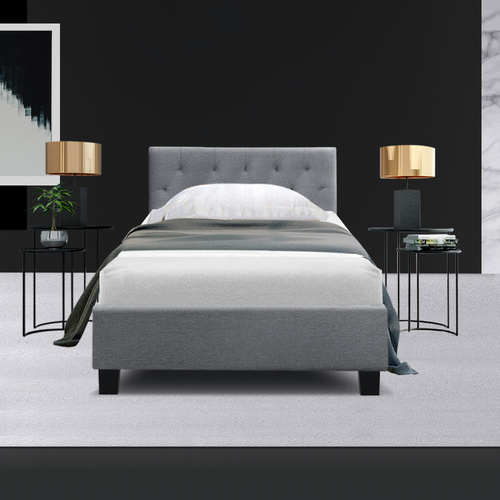 Wattle Bed Frame Fabric- Grey