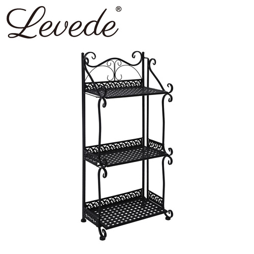 Plant Stand Outdoor Indoor Metal Flower Pots Rack Garden Shelf