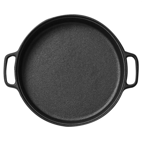 Cast Iron Frying Pan Skillet Non-stick Coating Steak Sizzle Platter