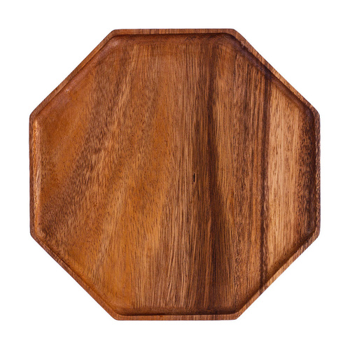 Octagon Wooden Acacia Food Serving Tray Charcuterie Board Centerpiece  Home Decor