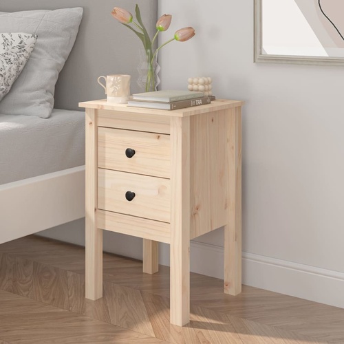 Duarte Bedside Cabinet 40x35x61.5 cm Solid Wood Pine