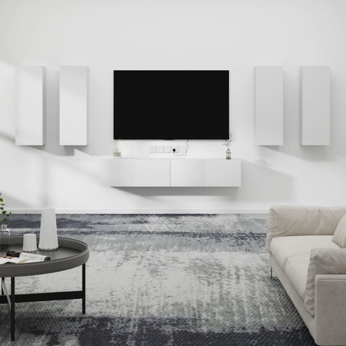 Cusseta 6 Piece TV Cabinet Set Engineered Wood