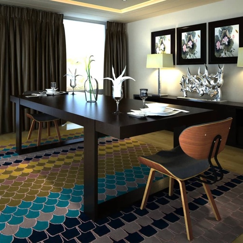 Dining Chairs Bent Wood and Faux Leather