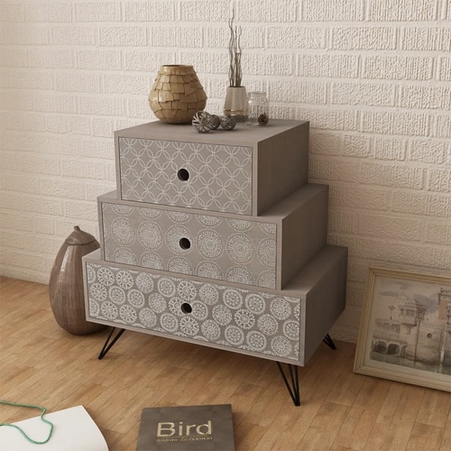 Carol Nightstand with 3 Drawers and