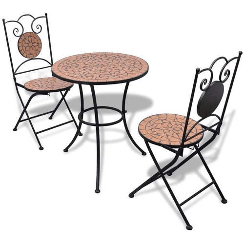 3 Piece Bistro Set Ceramic Tile
