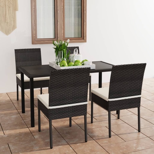 Garden Dining Set Poly Rattan