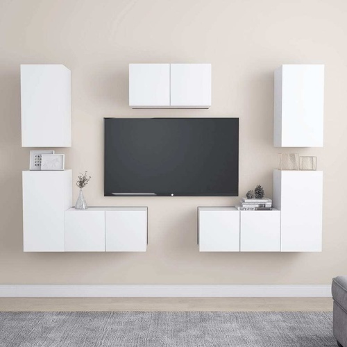 Burnham 7 Piece TV Cabinet Set Engineered Wood