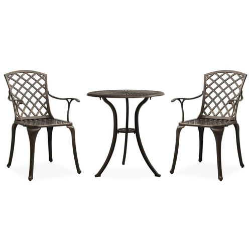 3 Piece Bistro Set Cast Aluminium