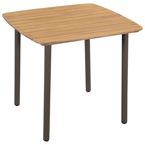 Garden Table Solid Acacia Wood and Steel