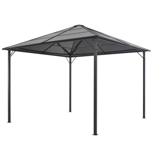 Gazebo with Roof Aluminium Black