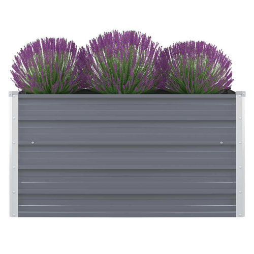 Raised Garden Bed 100x100x45 cm Galvanised Steel
