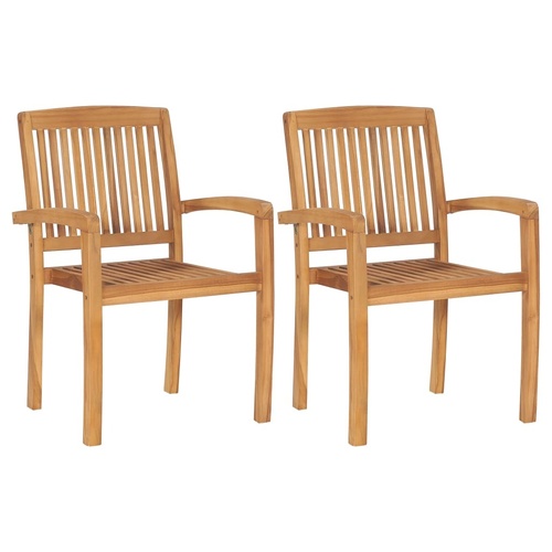 Stacking Garden Dining Chairs Solid Teak Wood
