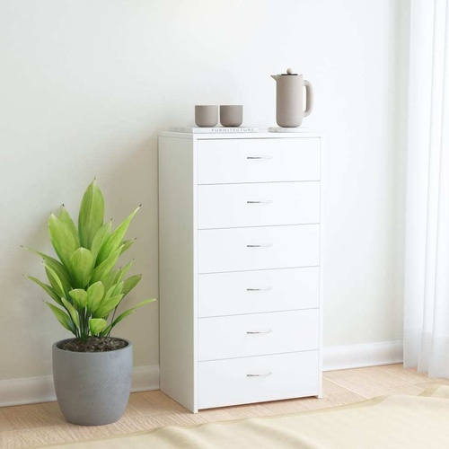 Sideboard with 6 Drawers 50x34x96 cm Engineered Wood