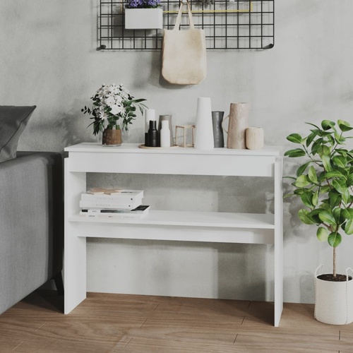 Console Table 102x30x80 cm Engineered Wood