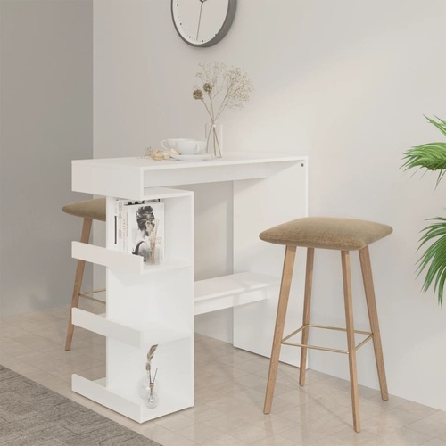Bar Table with Storage Rack 100x50x101.5 cm Engineered Wood