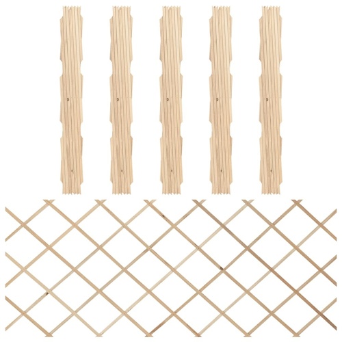 Trellis Fences 5 pcs Solid Firwood