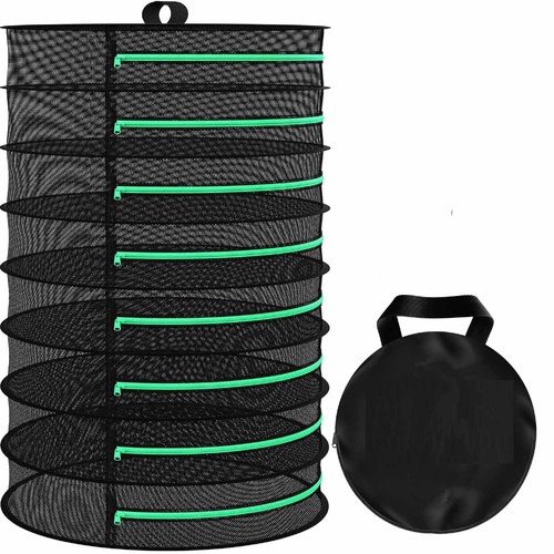 6-Layer Foldable Herb Vegetable Fruit Drying Dehydrating Rack Mesh Hanging Dryer