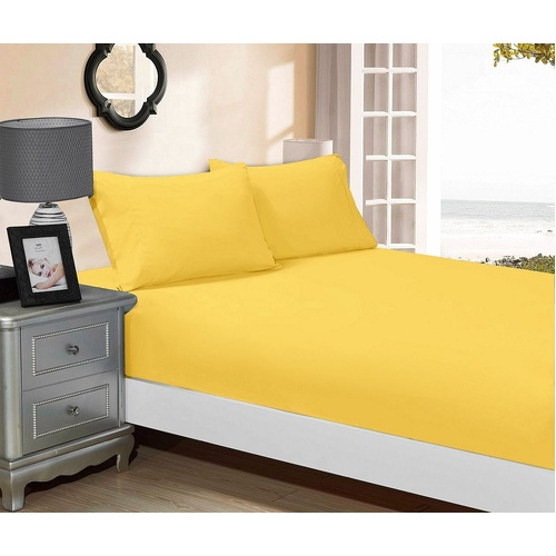 1000TC Ultra Soft Fitted Sheet & Pillowcase Set - King Single Size Bed