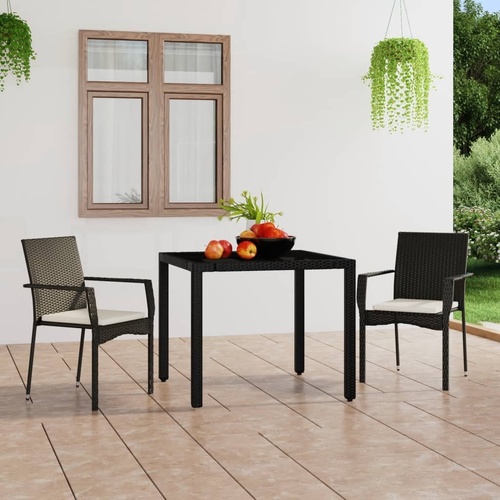Garden Chairs with Cushions Poly Rattan