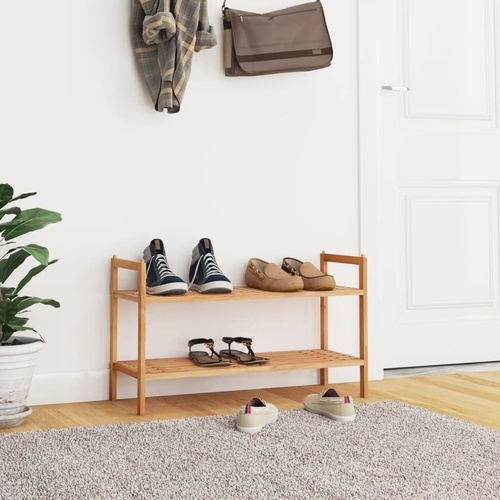 Shoe Rack 69x27x41 cm Solid Walnut Wood