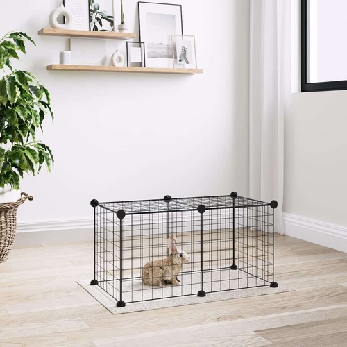 Pet Cage Black 35x35 cm Steel