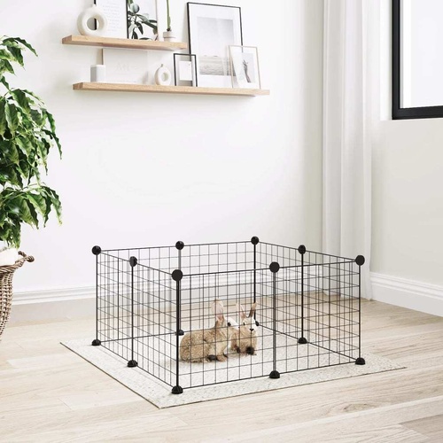 Pet Cage Black 35x35 cm Steel