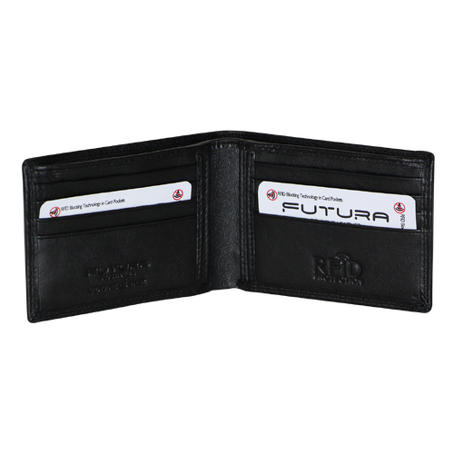 Futura Mens RFID Slim Genuine Leather Wallet