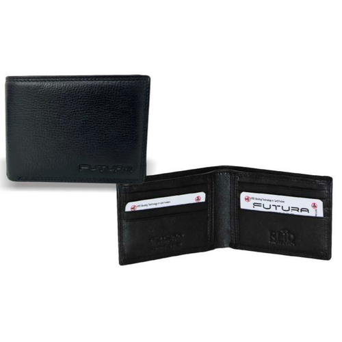 Futura Mens RFID Protected Slim Genuine Leather Wallet