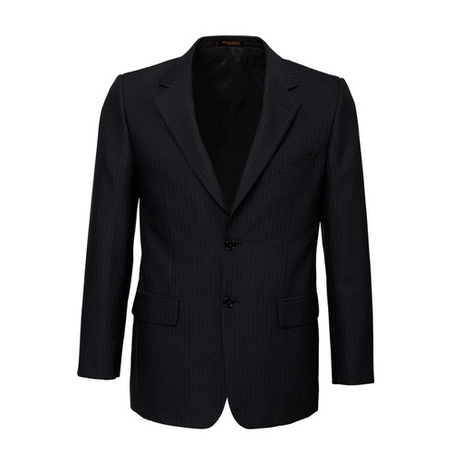 Mens Single Breasted 2 Button Suit Jacket Work Business - Pin Striped