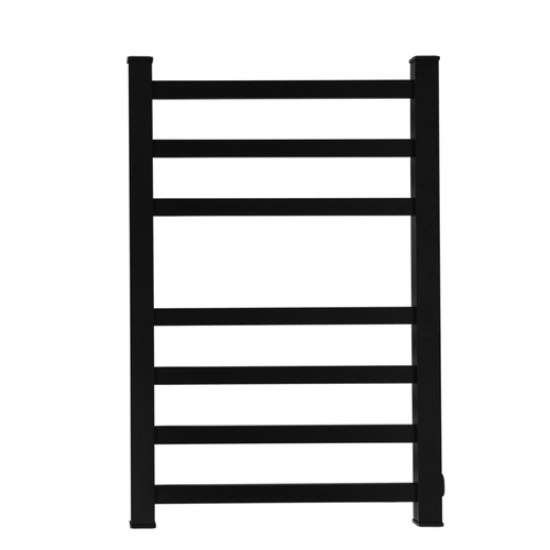 Heated Towel Rail Warmer Rack Wall Mounted Black - Model-1B3346