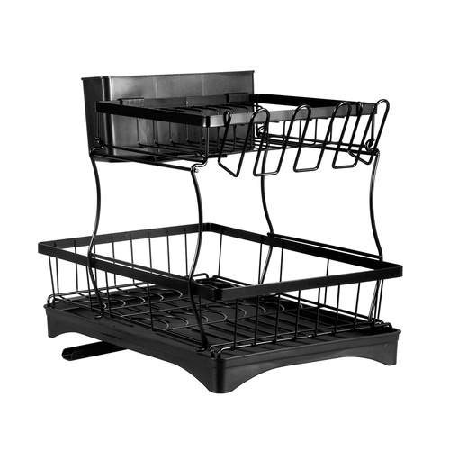Detachable Dish Drying Rack Cutlery Black - Model-19BE15