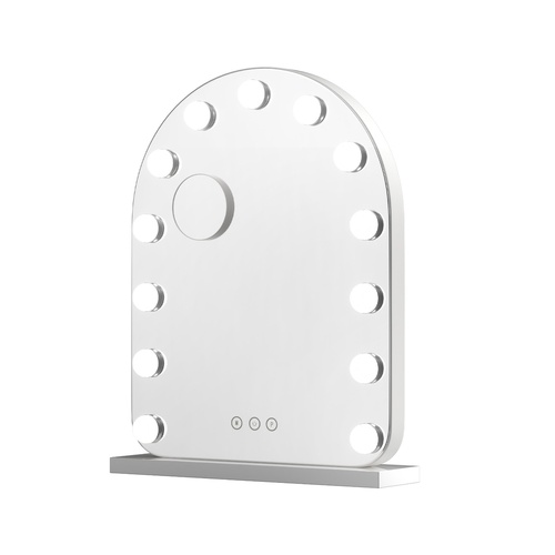 Embellir Makeup Mirror 40x50cm Dressing Vanity LED Bulb Light with 5x Magnification White Arch