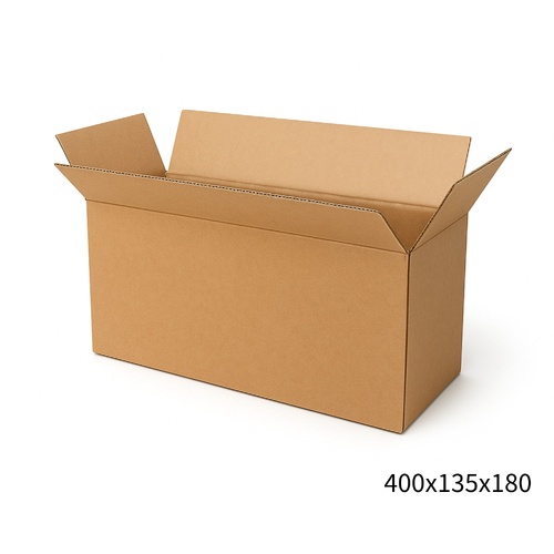 400x135x180mm Brown Mailing Box  Durable Cardboard Carton 20 Pack
